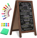 Wooden A-Frame Sign 40in x 20in Chalkboard - Rustic Double-Sided