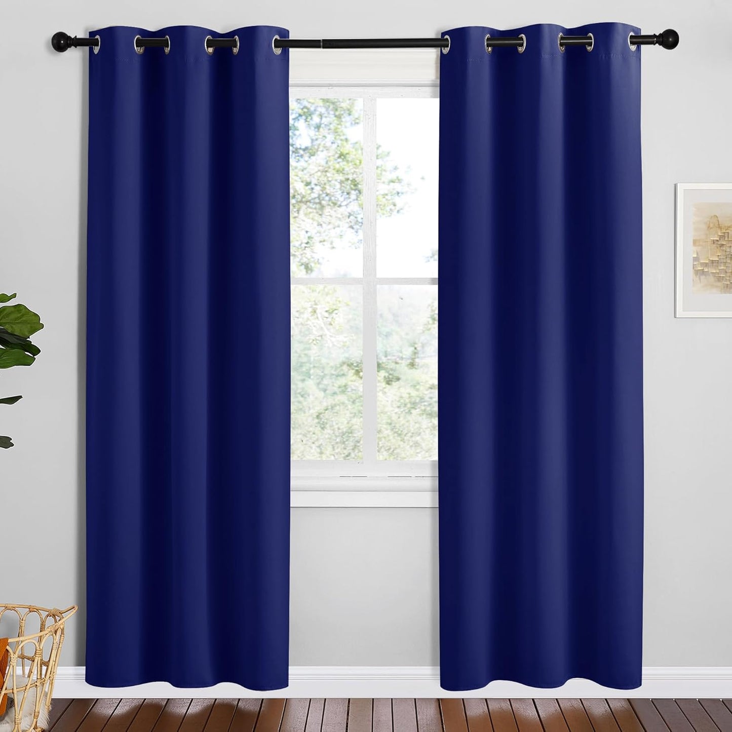 NICETOWN Navy Blue Blackout Curtains for Bedroom and Office