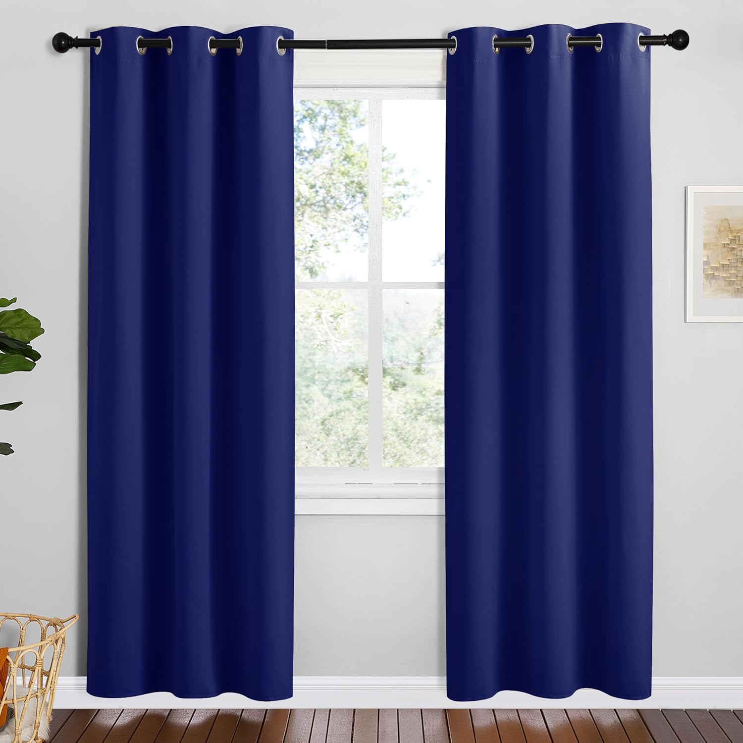 NICETOWN Navy Blue Blackout Curtains for Bedroom and Office
