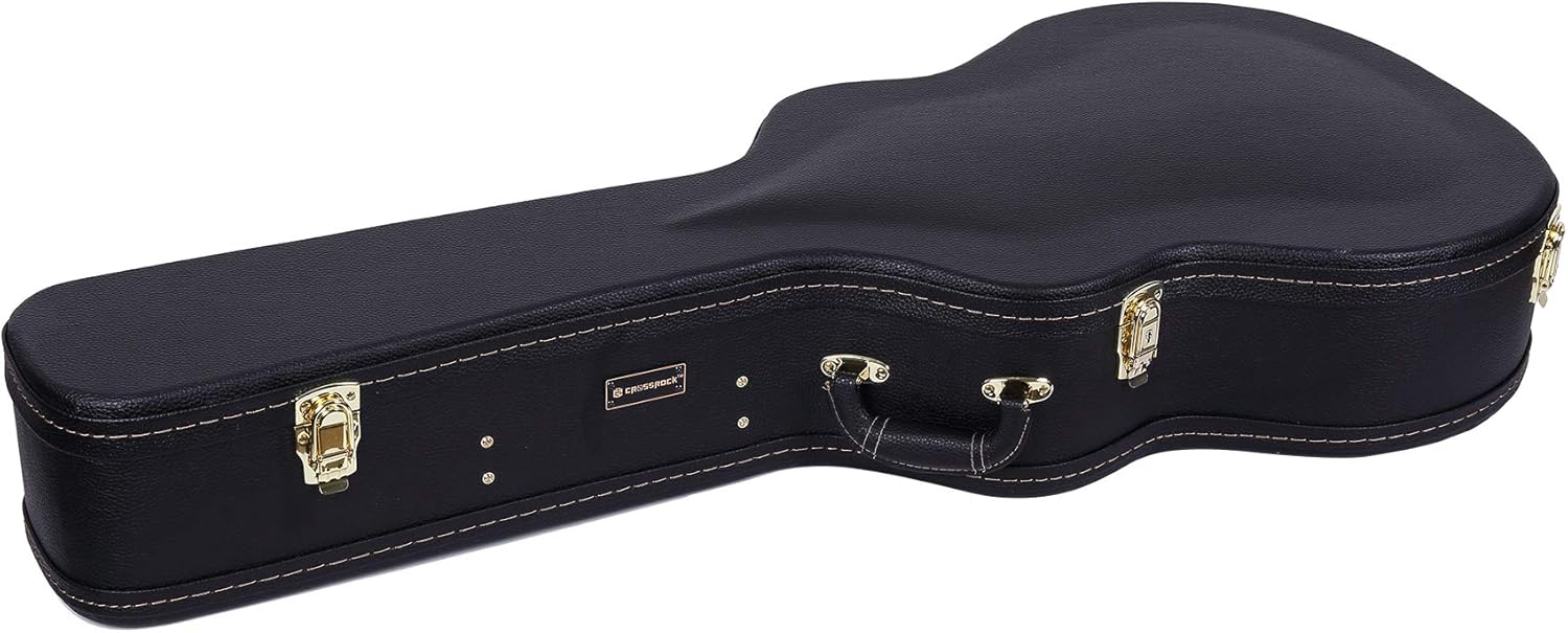 Crossrock Hard-Shell Wooden Guitar Case for Super Jumbo Guitars