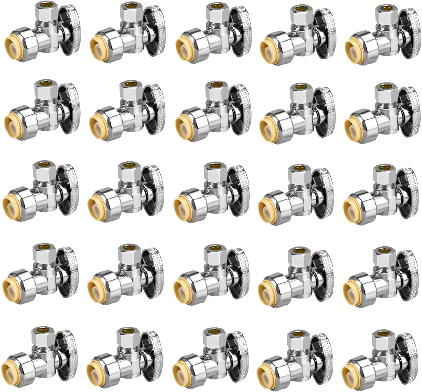 20pcs Angle Stop Valves for Faucet and Toilet Plumbing Needs