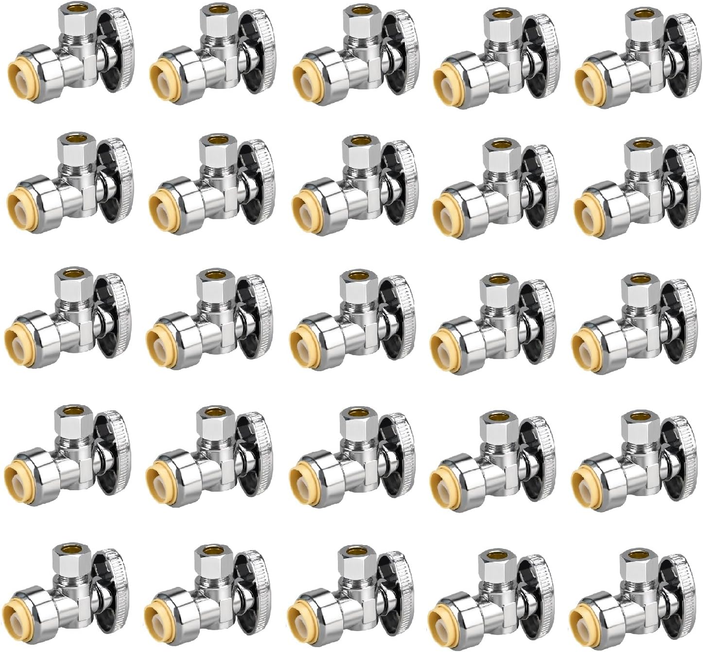 20pcs Angle Stop Valves for Faucet and Toilet Plumbing Needs