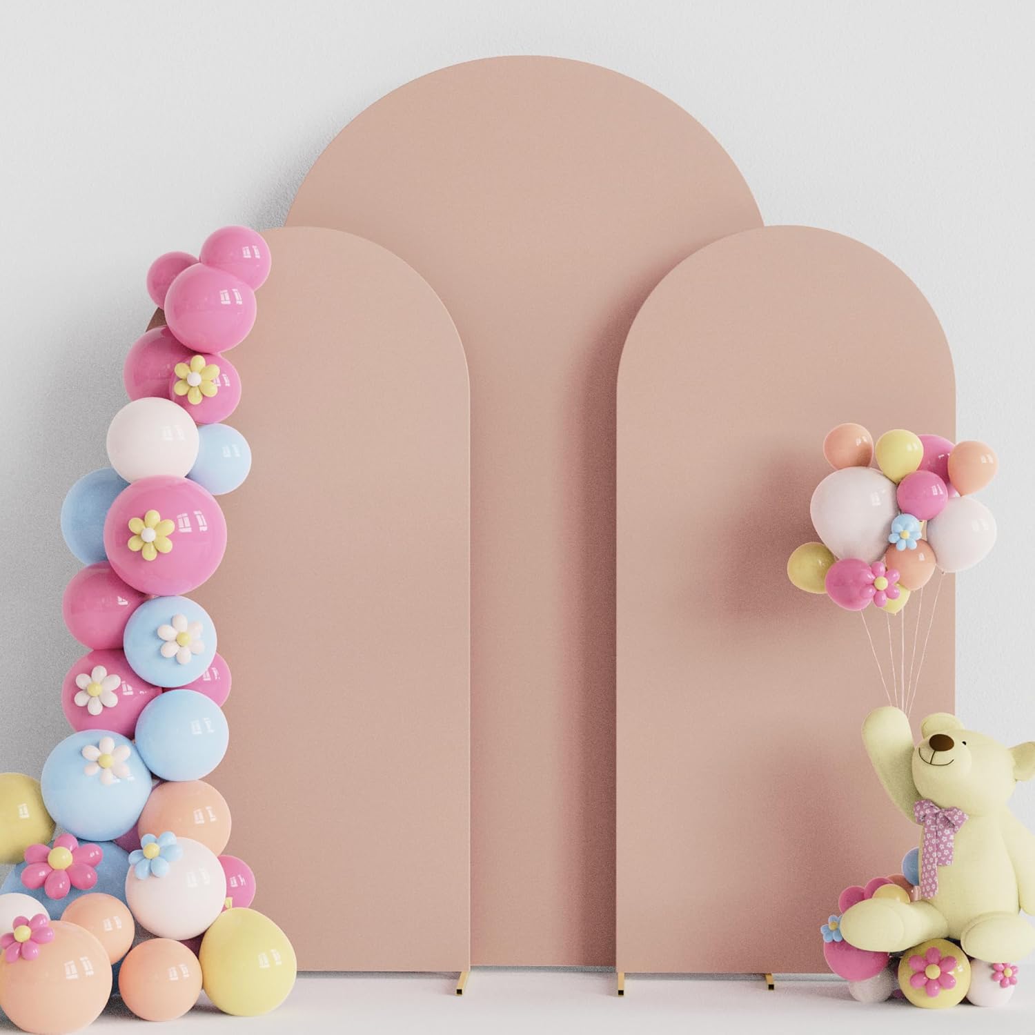Putros Nude Wedding Arch Cover Set for Elegant Event Decor
