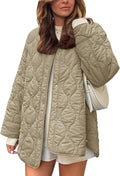 Women's Oversized Quilted Lightweight Jacket Button Down - Cozy Layer