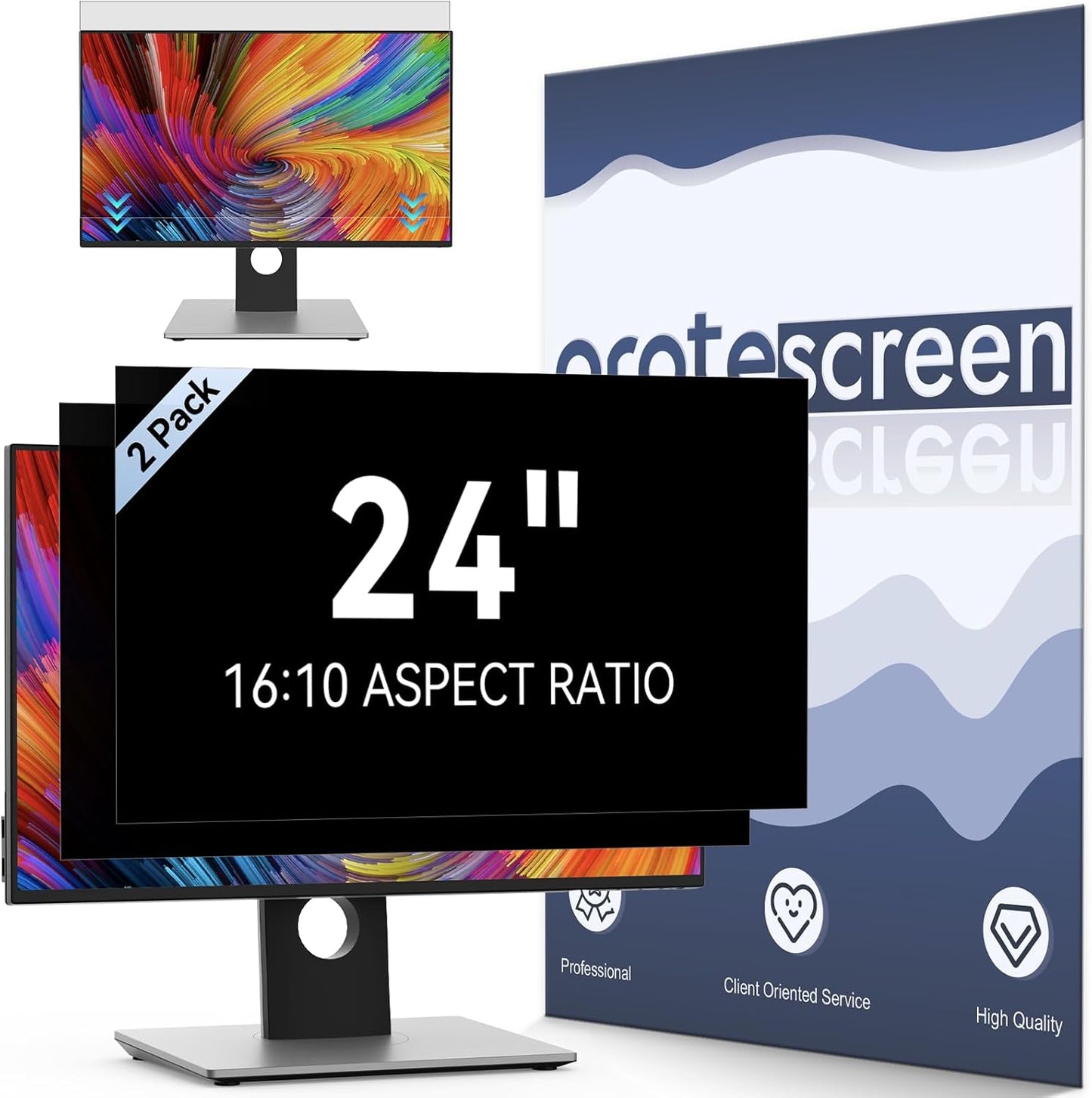 24 Inch Computer Privacy Screen Filter for Widescreen Monitors