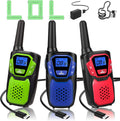 Walkie Talkies for Adults Rechargeable 3 Pack - Long Range Two Way