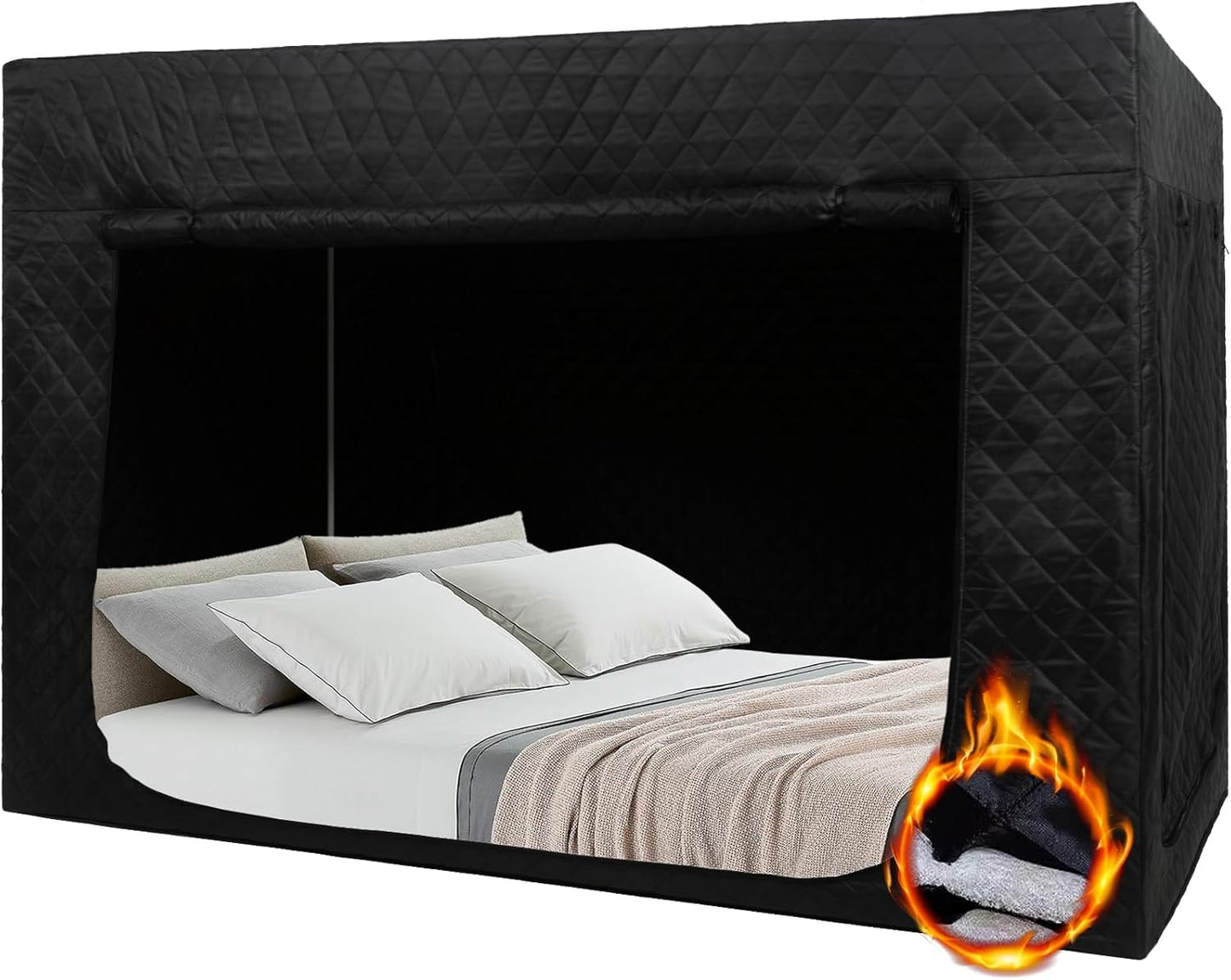 Quinnsus Twin Bed Tent: 80% Blackout for Warm & Private Sleep