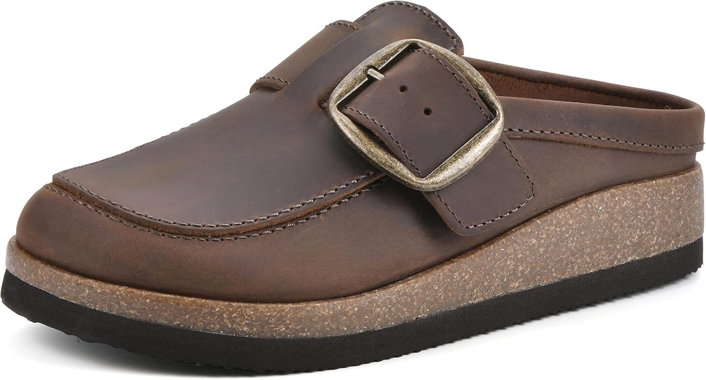 WHITE MOUNTAIN Women's Bueno Mule with Oversize Statement Buckle