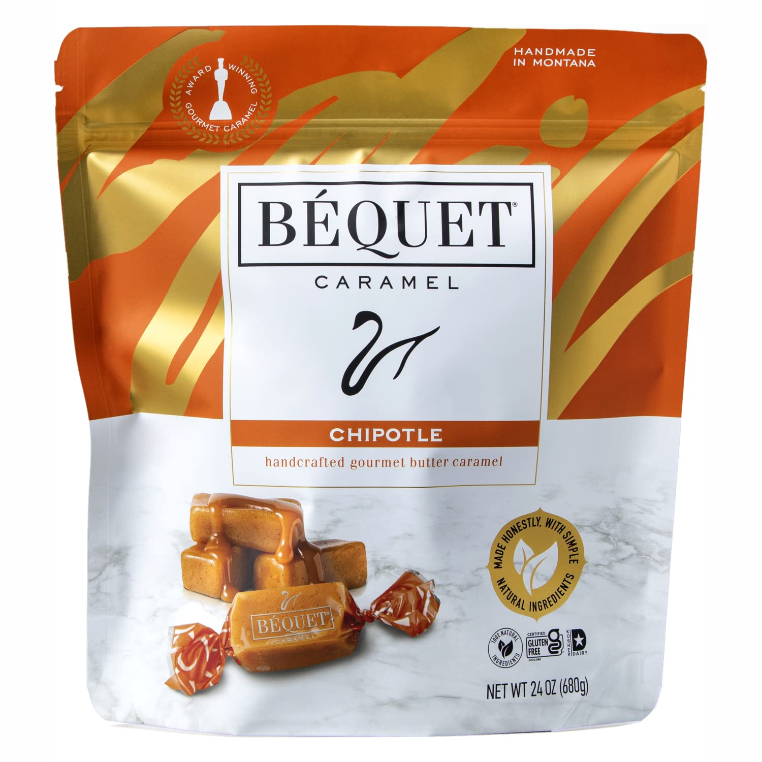 Bequet Chipotle Caramel - Gourmet Individually Wrapped Candy
