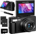 Cameras for Photography 4K 64MP Digital Vlogging Camera - Compact 4K