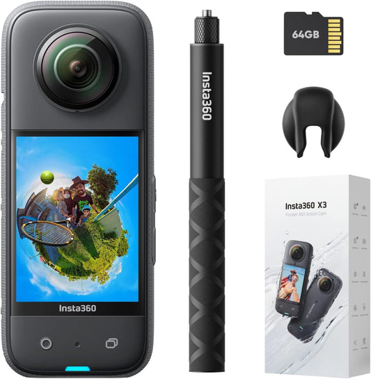 Insta360 X3 Get-Set Kit: Capture Stunning 5.7K 360 Videos