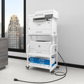 Large Printer Stand 24x20x29 - Adjustable 3-Tier Rolling Cart