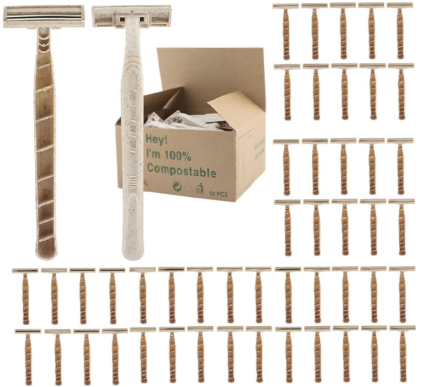 Eco-Friendly Disposable Razors Bulk for Men & Women 200 Count