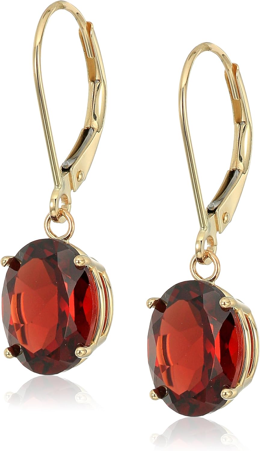 Essentials 14K White Gold Oval Gemstone Earrings Review