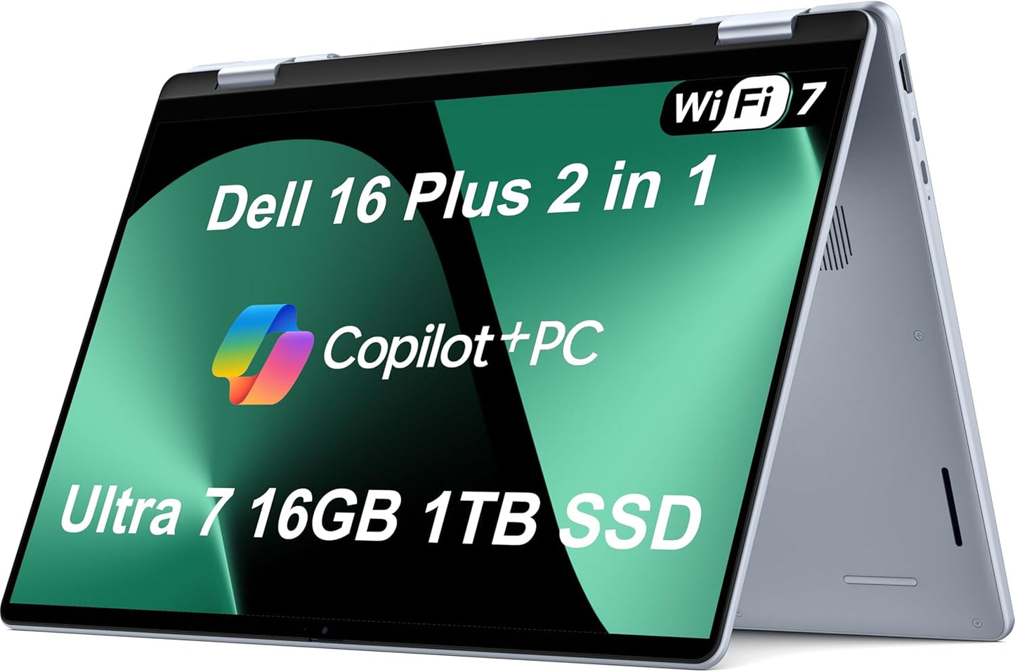 Dell 16 Plus 2-in-1 AI Laptop with Touchscreen and Long Battery