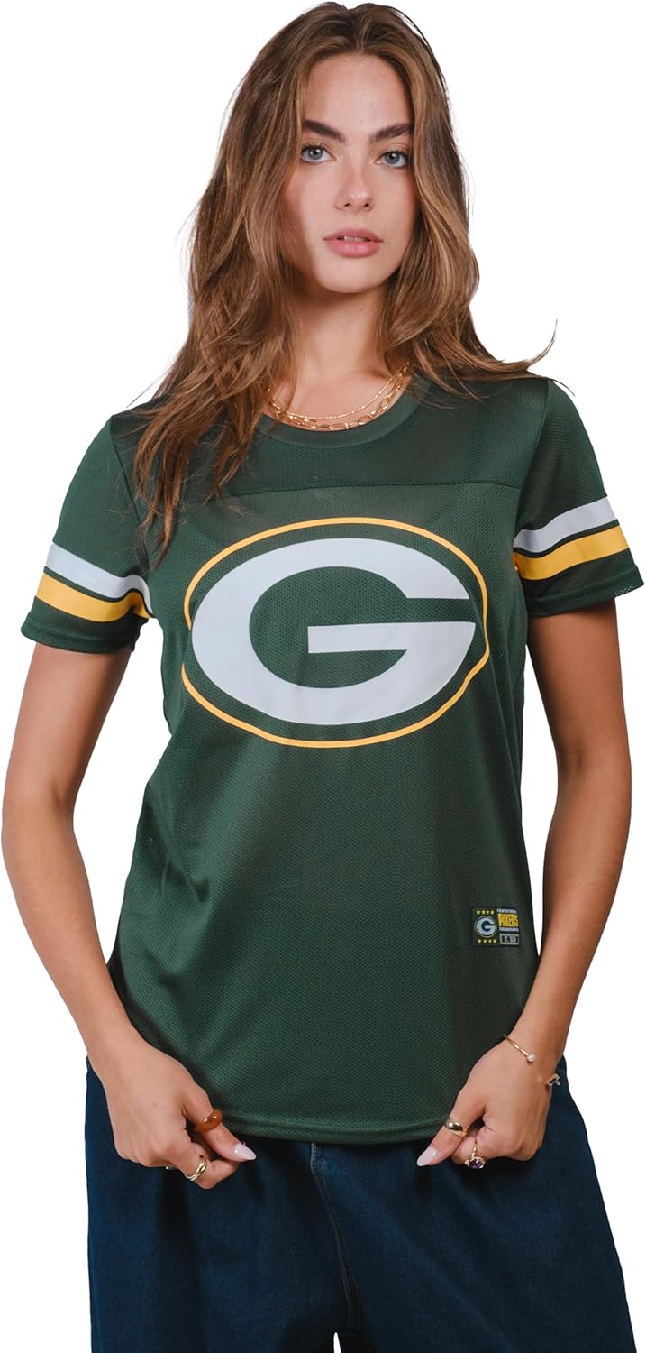 Ultra Game Women's NFL Official Soft Mesh Varsity T-Shirt Review