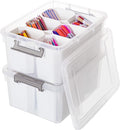 Citylife 17 QT Plastic Storage Bins for Organizing Crafts & Tools