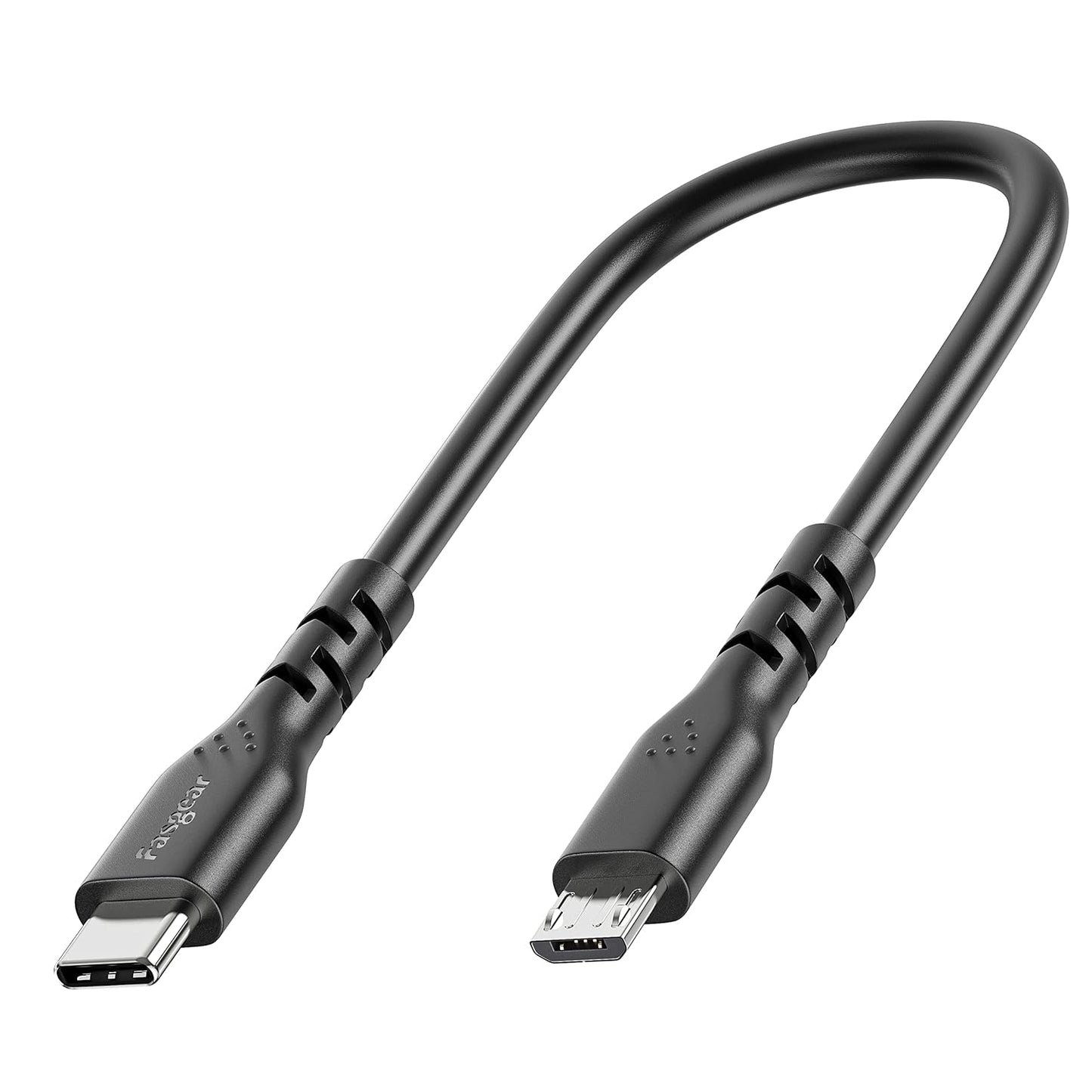 Short USB C to Micro Cable 1ft - Fast Data & Charging