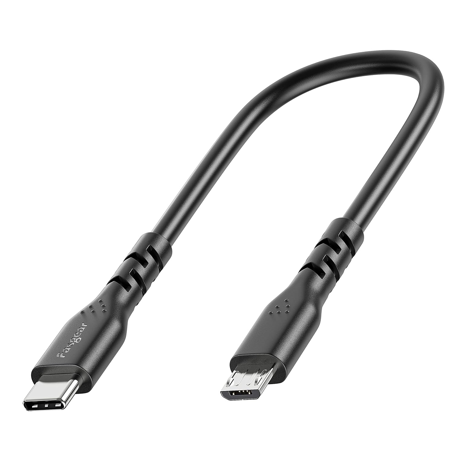 Short USB C to Micro Cable 1ft - Fast Data & Charging