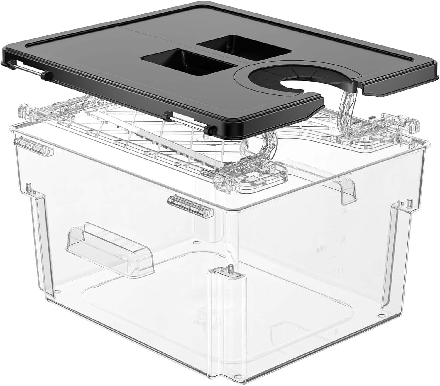 Sous Vide Container with Lid and Double-Door Opening Design