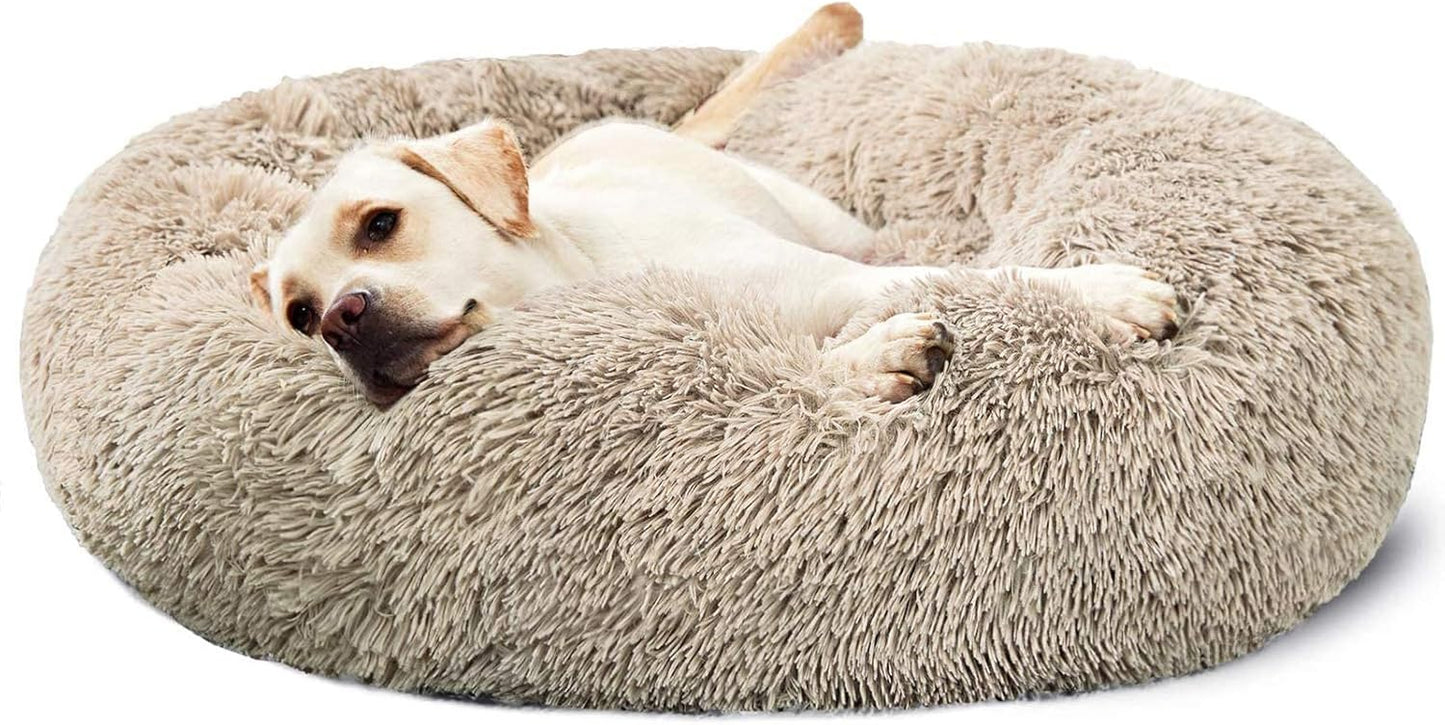 Hachikitty Calming Donut Cuddler Dog Bed for Cozy Comfort