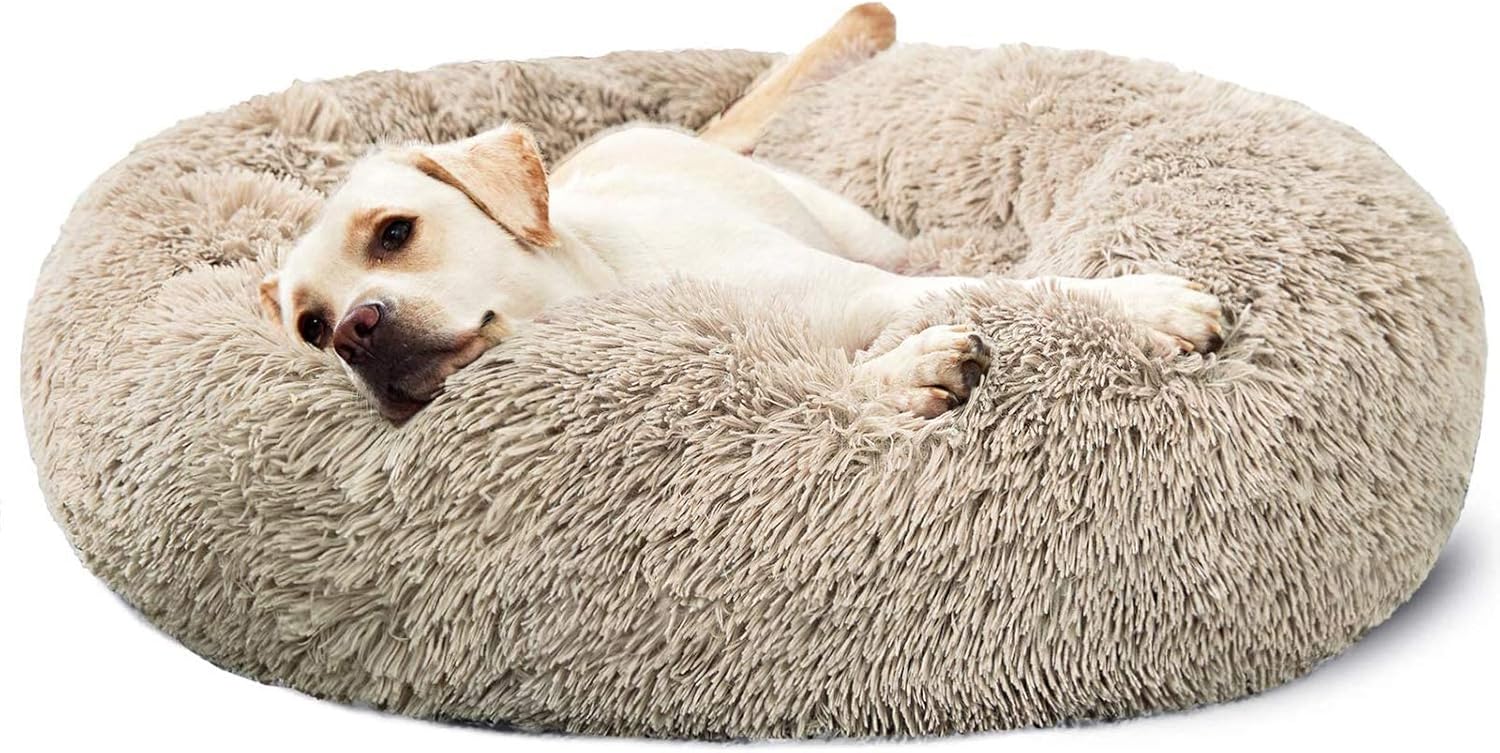 Hachikitty Calming Donut Cuddler Dog Bed for Cozy Comfort