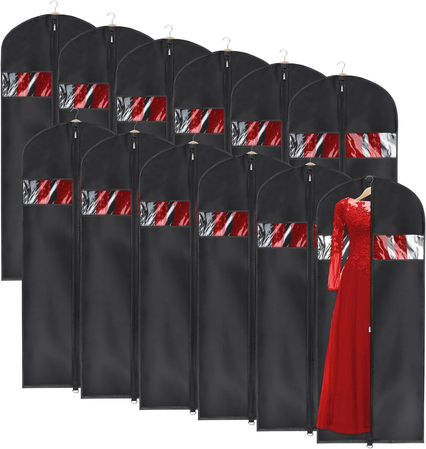 Univivi Garment Bags for Storage - 60 Inch Dress Covers Set