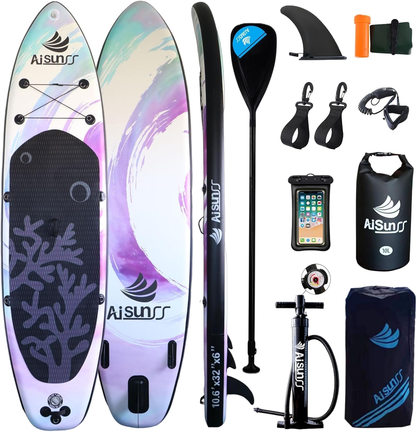 Inflatable Paddle Board for All Skill Levels - Wide SUP Board