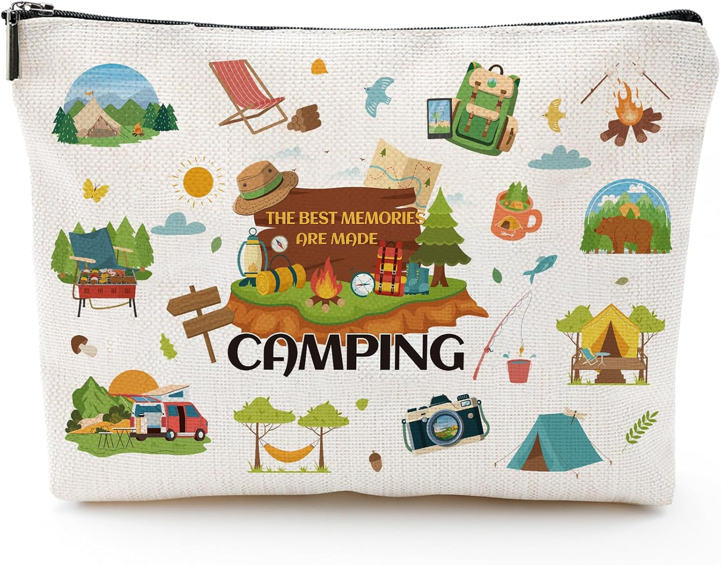 Camping Memories Cosmetic Bag for Wildlife Lovers