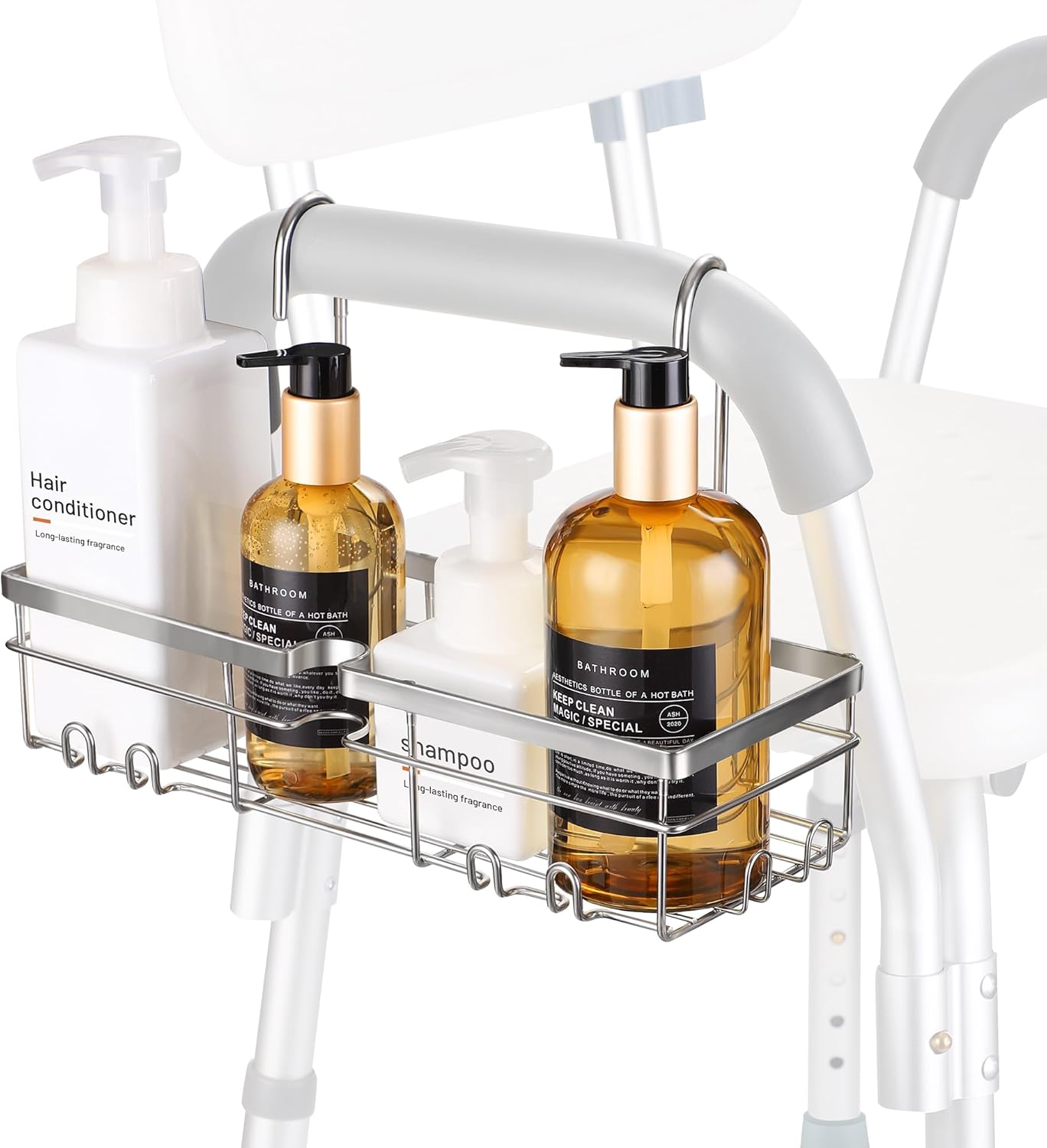 YUOROS Stainless Steel Shower Caddy - Safe & Handy!