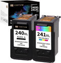 JINTUM Remanufactured Canon 240XL 241XL Combo Pack - High Yield Ink