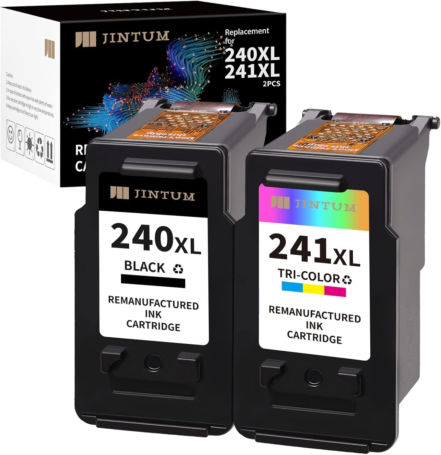 JINTUM Remanufactured Ink Cartridge for Canon 240XL 241XL Combo