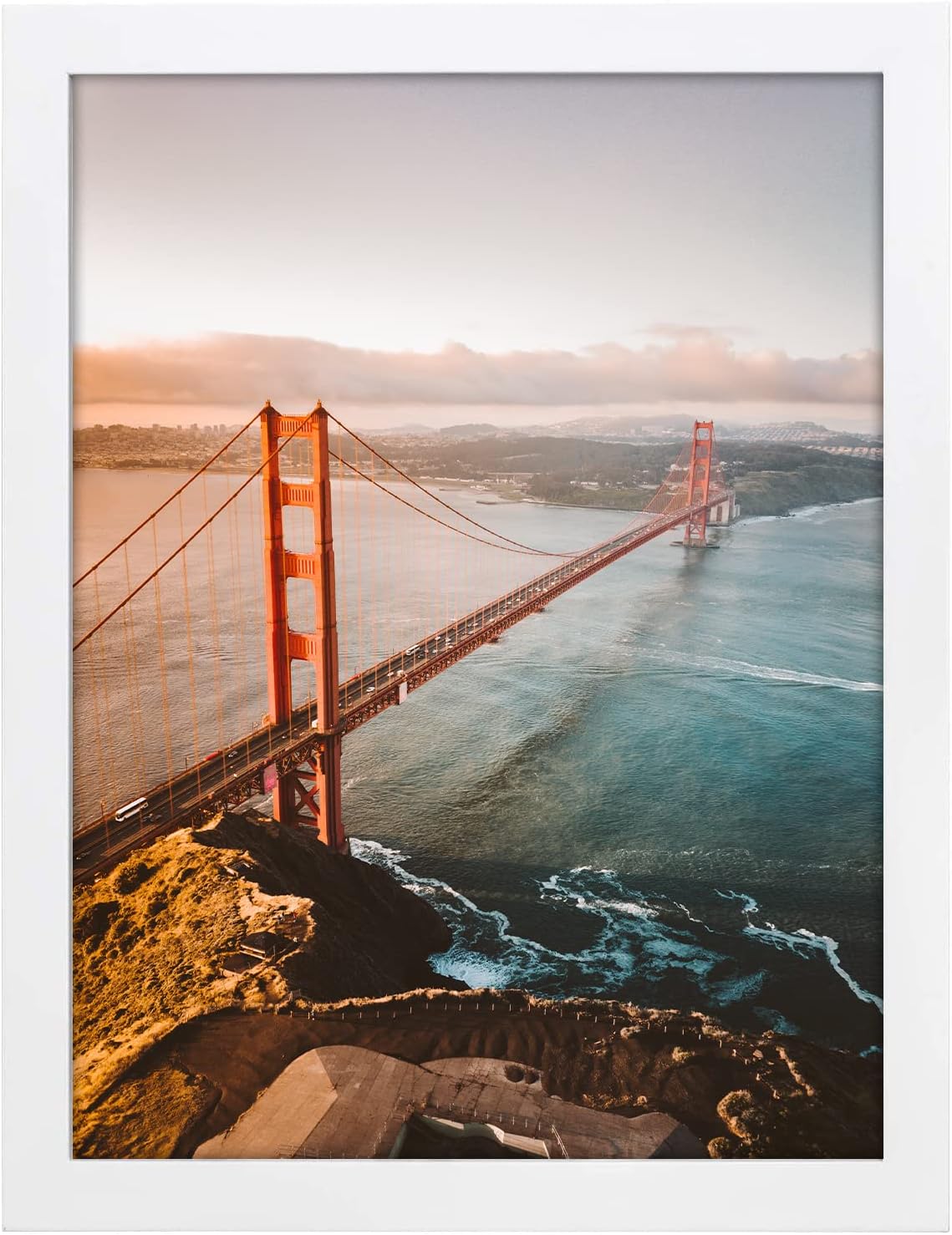 16x20 Wood Picture Frame with Real Glass for Art and Photos