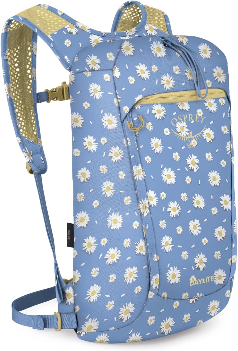 Osprey Daylite Cinch Backpack with Daisy Print in Sevres Blue