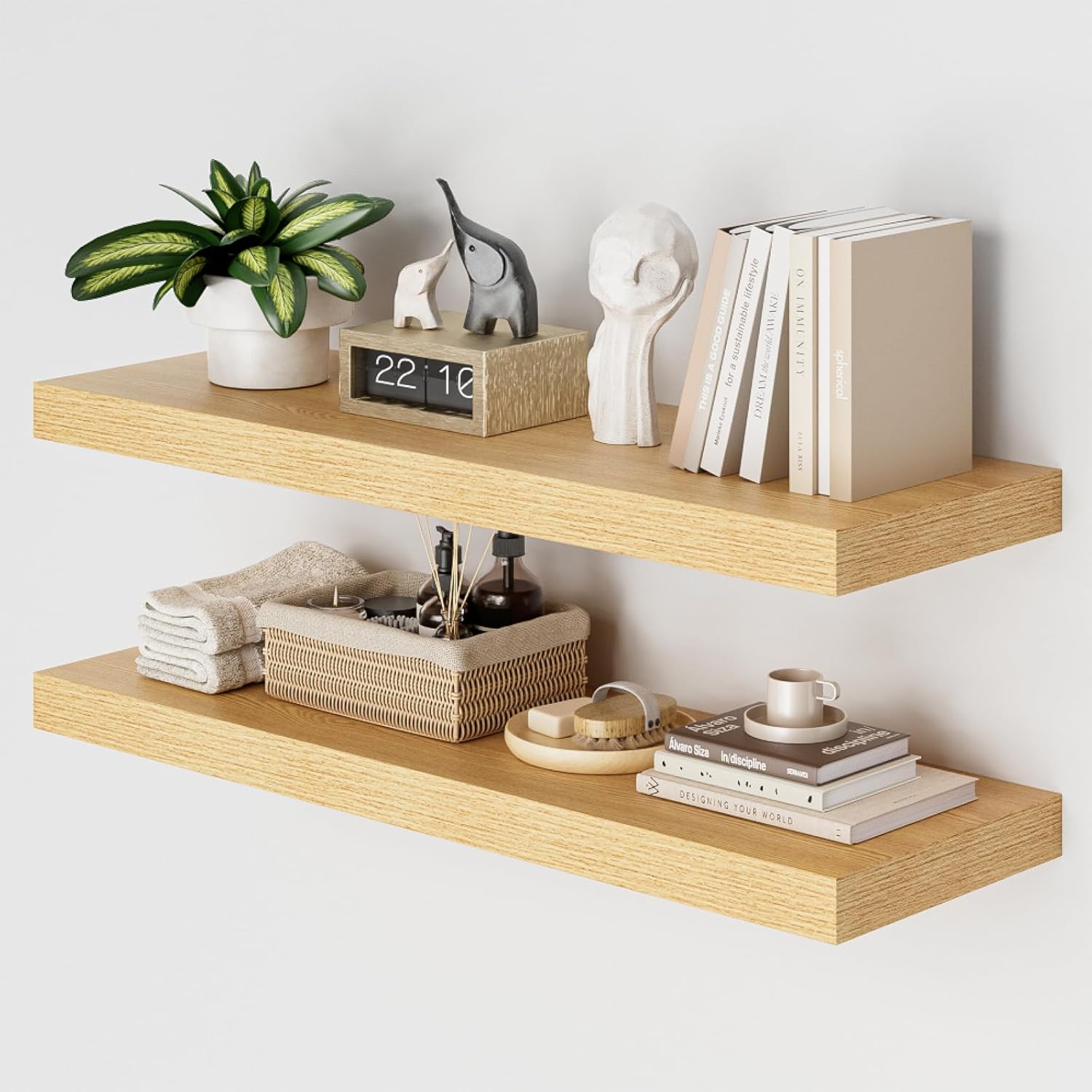 Heimlove 36 Inch Wall Shelf Set of 2 for Stylish Home Decor