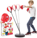 Kids Adjustable Punching Bag Set | Boxing Fun for Ages 3-10 (Red White)
