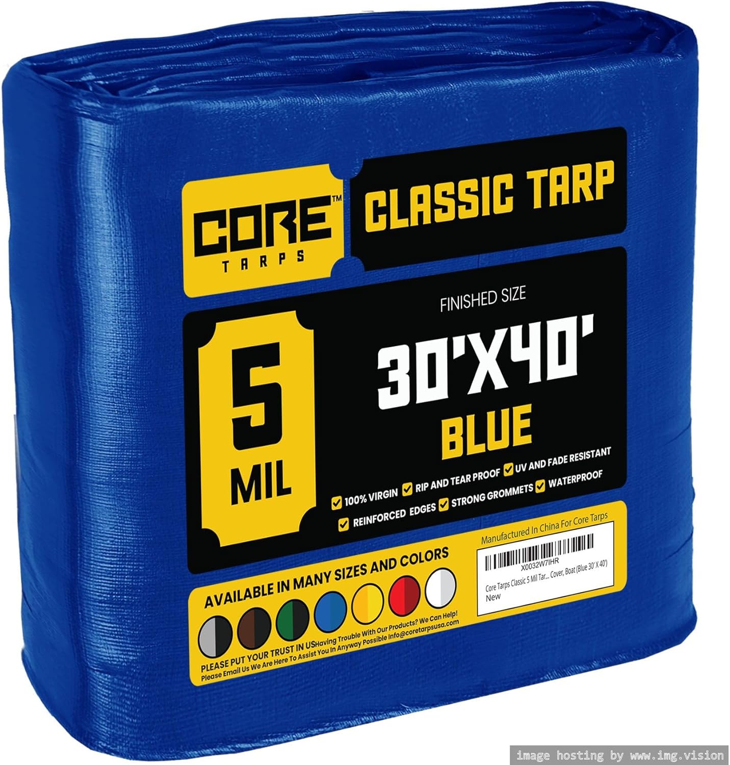 Core Tarps Classic 5 Mil Tarp Cover for All Weather Protection