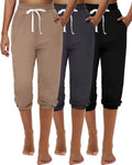 Ficerd Women's Capri Sweatpants for Summer Casual Comfort