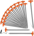 Heavy Duty 10 Galvanized Tent Stakes | Non-Rust Anchors for Camping, Garden, Hiking