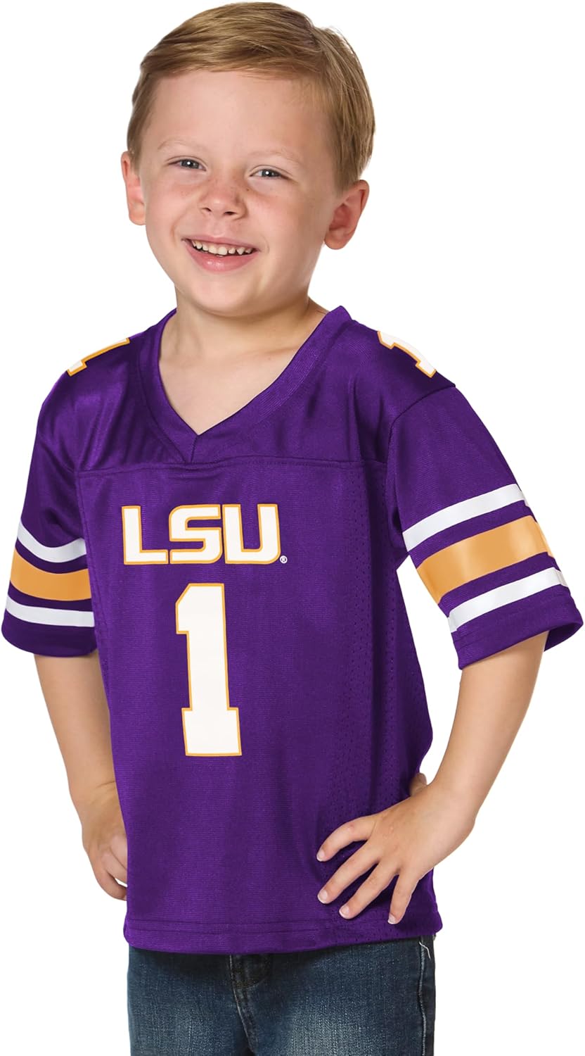 NCAA Toddler LSU Tigers Touchdown Pass Football Jersey Sizes 2T-6