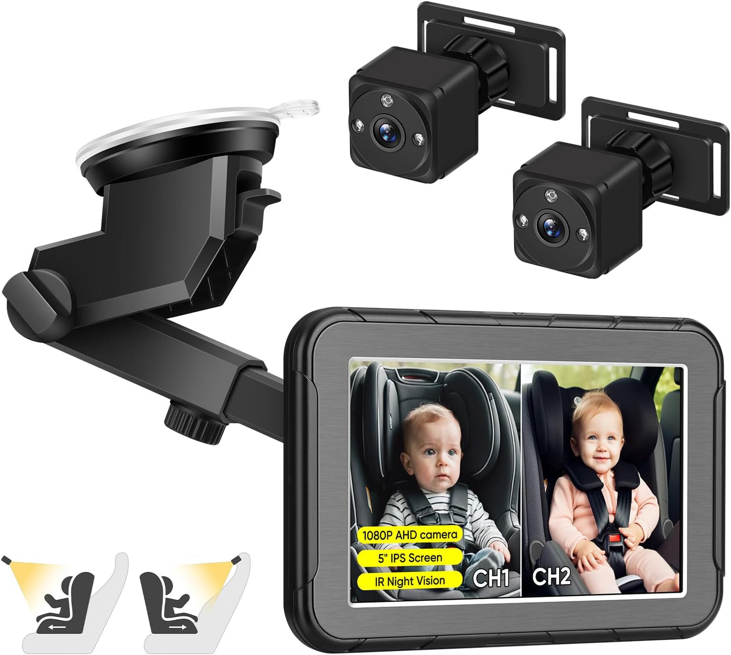 MYPIN HD Baby Car Mirror with Night Vision