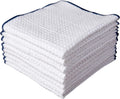 Kitchen Towels Dishcloths 1005 Cotton Waffle Weave Set of 8 - Bleach