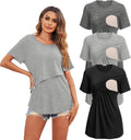 Ekouaer Women's Maternity Shirts for Comfortable Nursing Wear