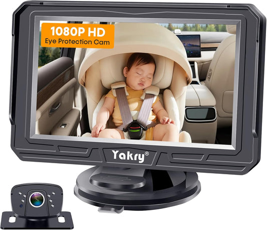 Yakry Baby Car Camera: HD Day/Night Vision, No Delay, Easy Setup