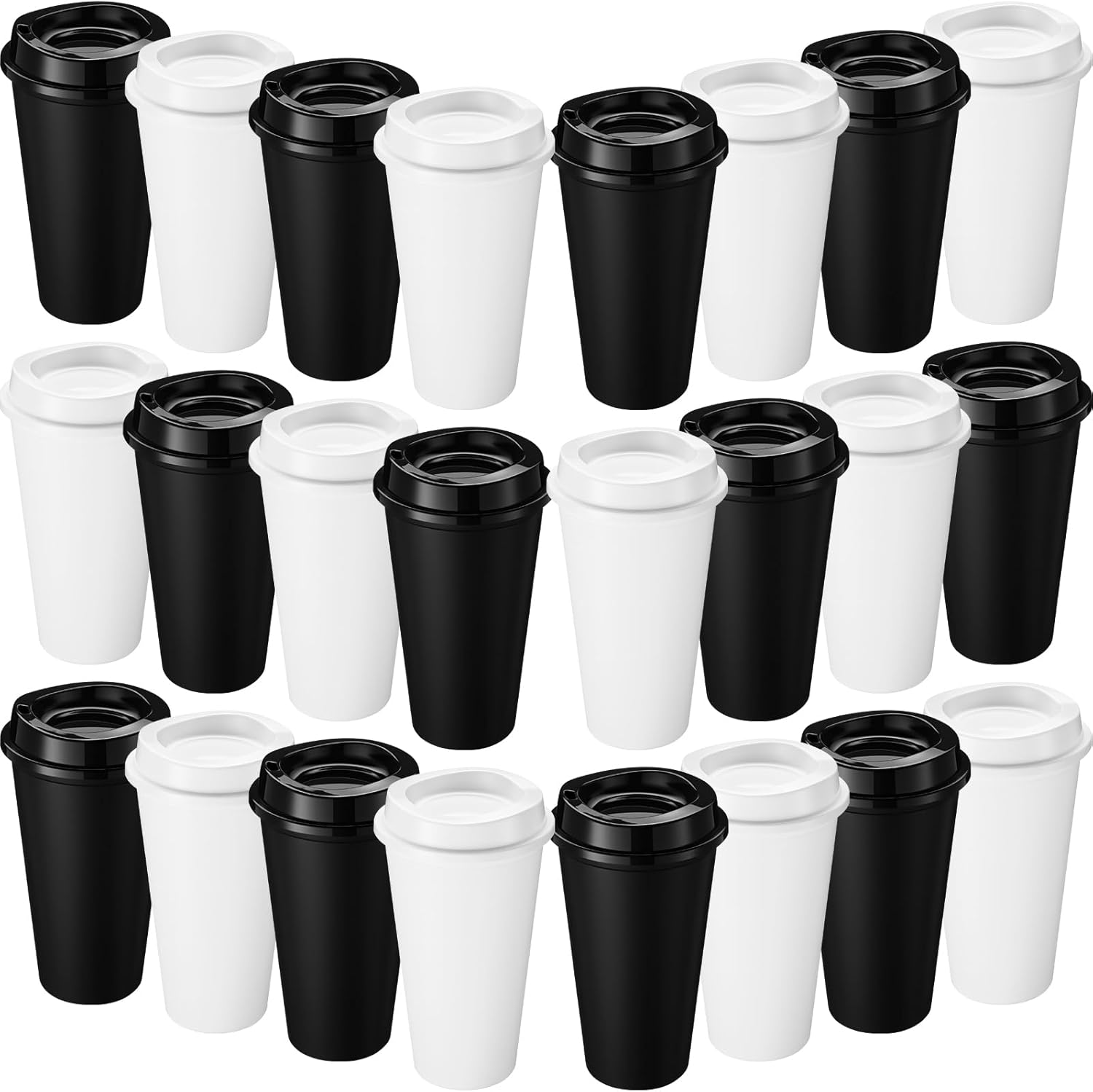 Reusable Coffee Cups with Lids for Hot and Cold Drinks