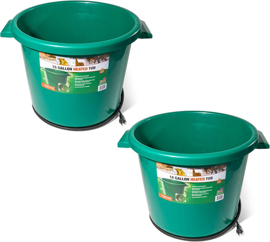 Heated Water Bucket for Livestock - 16 Gallon, 200W Power