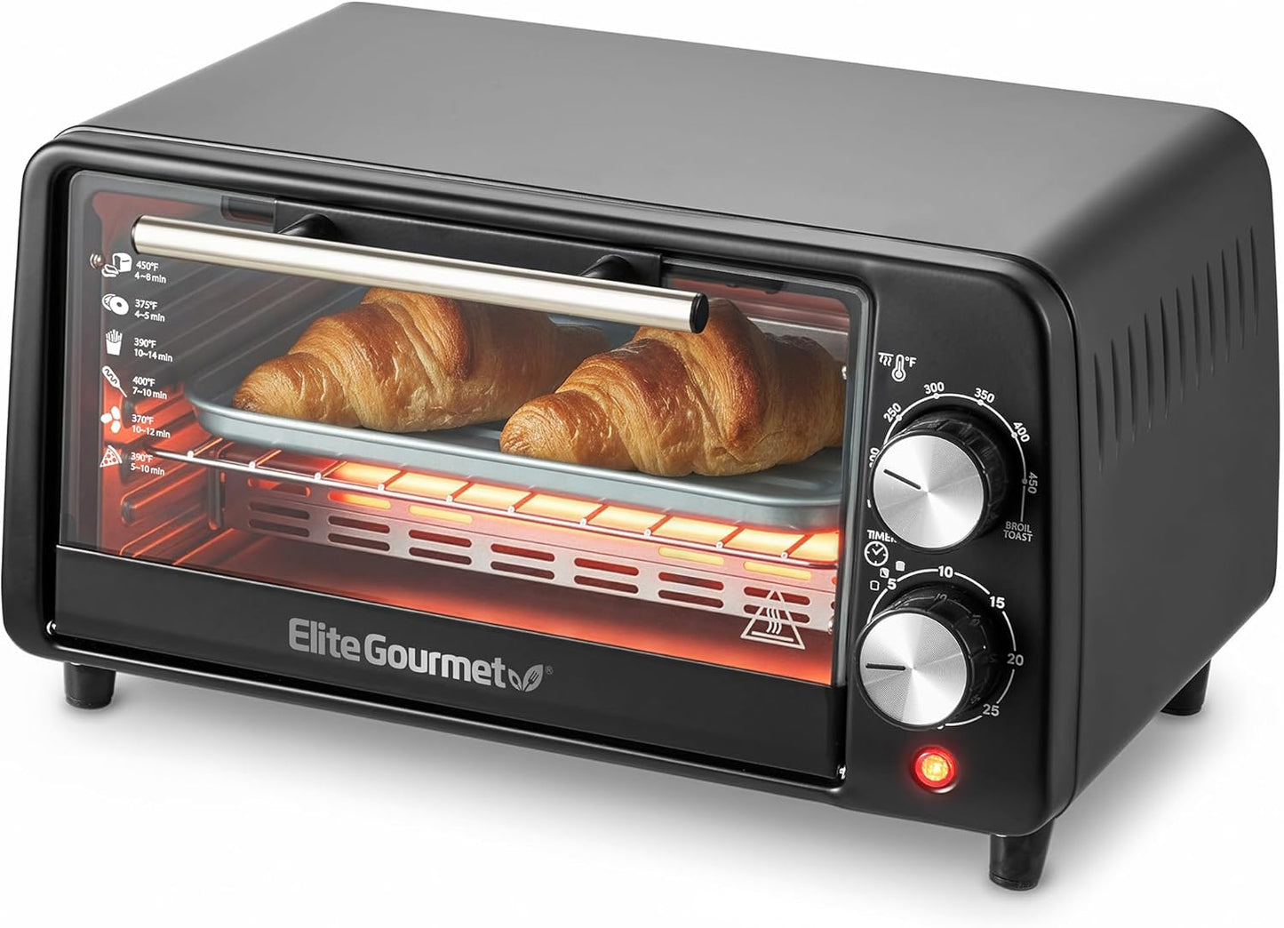 Compact 4-Slice Toaster Oven with Adjustable Temp Control