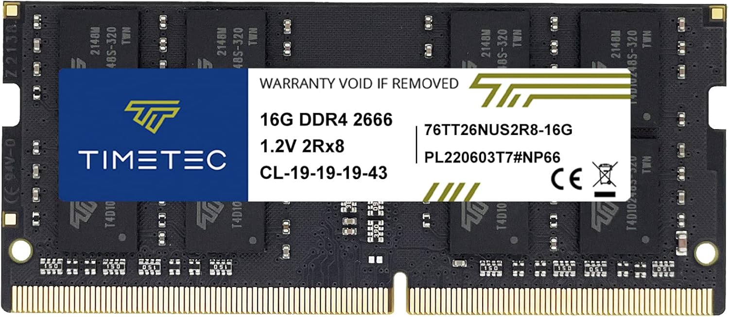 Timetec 16GB DDR4 2666MHz Laptop Memory Module Upgrade