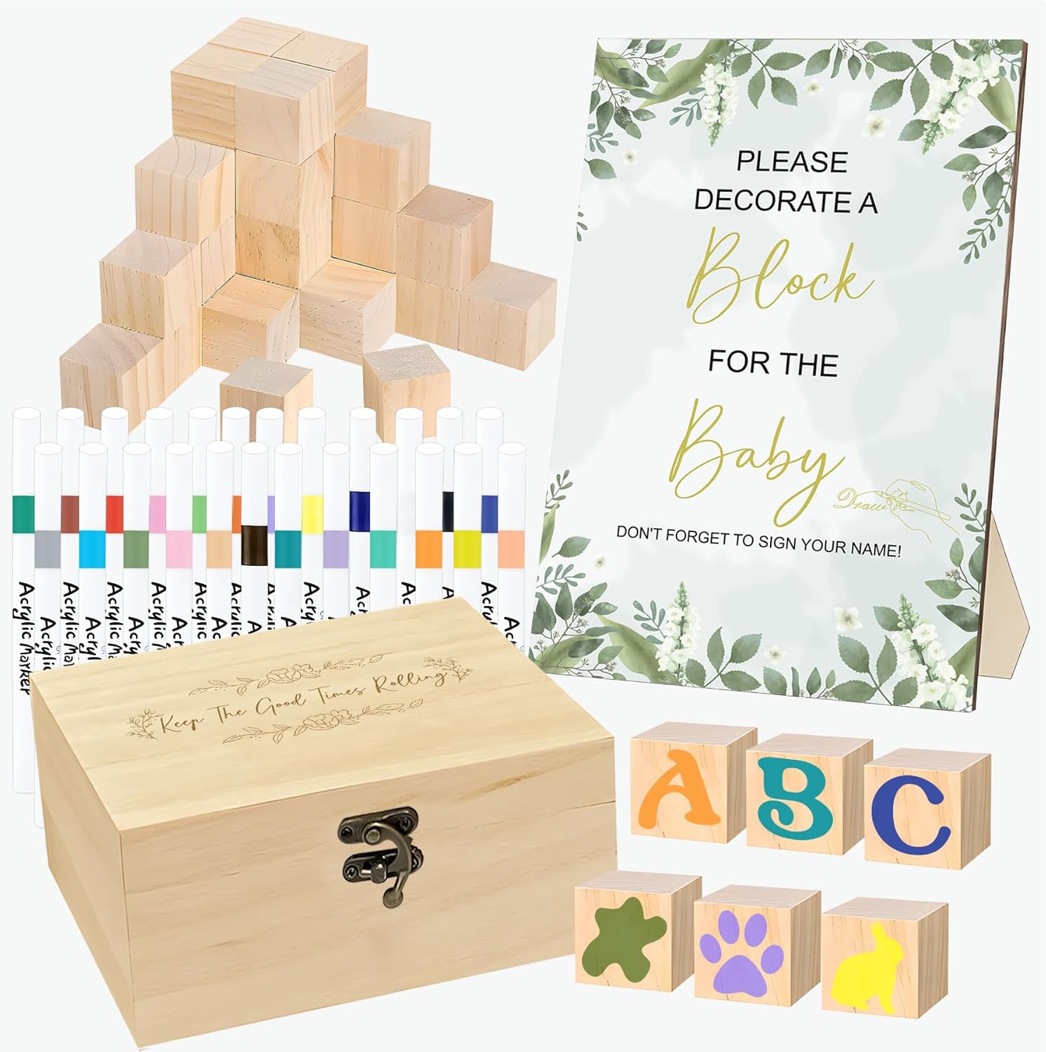 78 PCS Fun Baby Shower Games Sign Kit for Memorable Celebrations