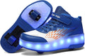 LED Roller Skate Shoes for Kids with Rechargeable Light-Up Wheels